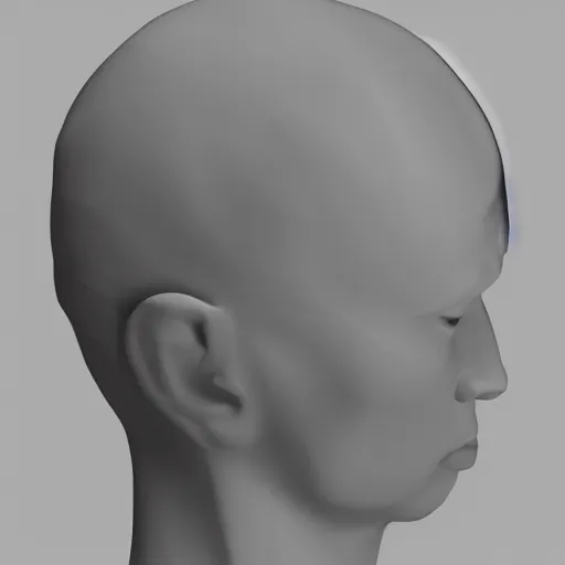 Image similar to 3 d ray traced rendering of jesse's head. 8 k, subsurface scattering, 4 0 0 0 samples, denoised