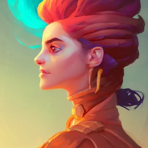 Image similar to profile portrait, maya ali mage, gloomhaven, dynamic lighting, gaudy colors, octane render aesthetic, matte painting concept art, official fanart behance hd artstation by jesper ejsing, by rhads and makoto shinkai and lois van baarle and ilya kuvshinov and rossdraws