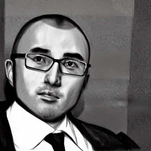 Image similar to Mikhail Borisovich Khodorkovsky portrayed in satanic, infernal art style