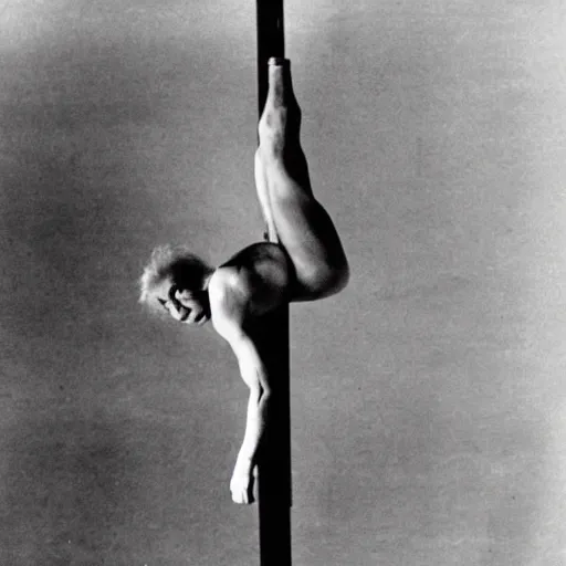 Prompt: albert einstein pole dancing