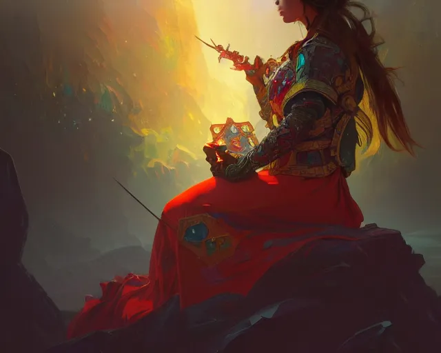 Image similar to photography of john hoyland, deep focus, d & d, fantasy, intricate, elegant, highly detailed, digital painting, artstation, concept art, matte, sharp focus, illustration, hearthstone, art by artgerm and greg rutkowski and alphonse mucha