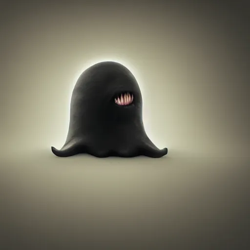 Image similar to a faceless, amorphous blob of pure blackness slithers through the inky void, searching for something to devour. it comes across a hapless victim who is lost and alone, their screams echoing through the emptiness as they are consumed by the ever - hungry shape. high detail, 4 k