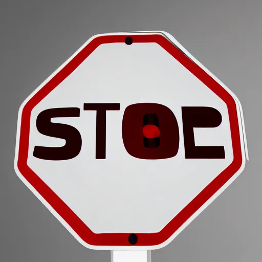 Prompt: stop sign with no letters, photorealistic, 8 k