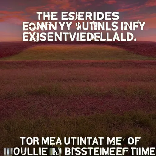 Image similar to the endless end beyond all ends, ultimate beauty defying comprehension, a field of broken time quivering in darkness, mcdonalds is all that remains in this wretched wasteland