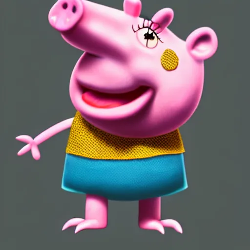 Image similar to artist, deviantart. com / 3 d - artists, therookies, 3 drender, sketchfab, of peppa pig, concept by raad, troiti, concept by vitorugo, by hernan zunig, mateus 9 5, realistic background, highly detailed, concept art, smooth, sharp focus, illustration, pinterest