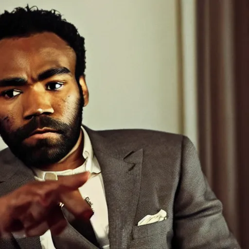 Prompt: Donald Glover as the Godfather