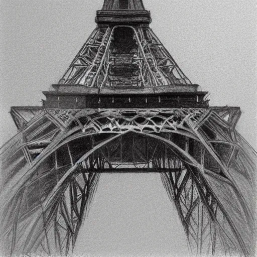 Prompt: close up blackpool tower, pencil sketch, realistic shaded, fine details, realistic shaded lighting poster by greg rutkowski