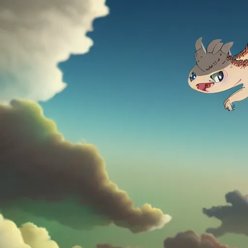 Prompt: luck dragon falcore soaring in the sky, 8 k character concept art, style of hayao miyazaki, 8 k rendering, vray, drum scanner