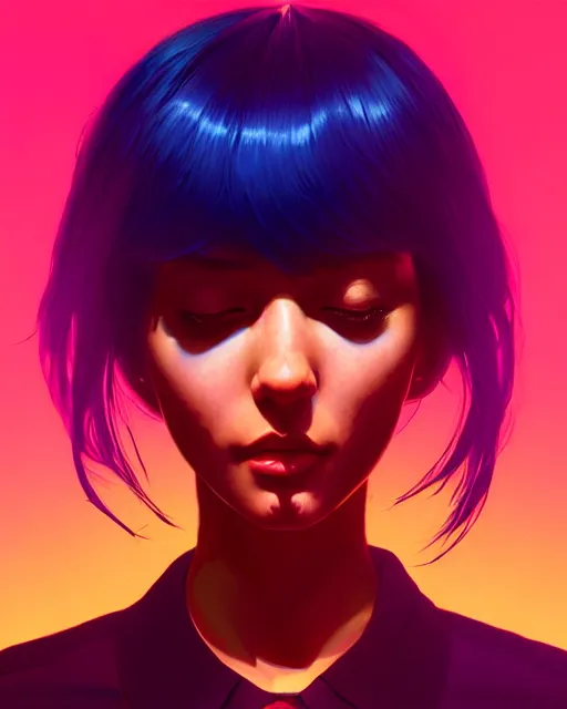 Image similar to lsd, acid trip, a beautiful woman with ( skunk ) features, dramatic lighting, by ilya kuvshinov, artgerm, wlop, greg rutkowski, ultra detailed colorful repeating fractals in the background by moebius, beeple, artstation