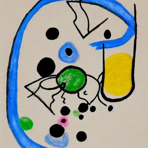 Prompt: abstract drawing in style of juan miro