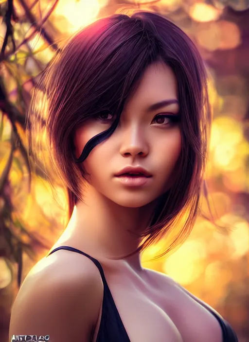 Prompt: photo of a gorgeous female with 3 eyes in the style of stefan kostic, realistic, half body shot, sharp focus, 8 k high definition, insanely detailed, intricate, elegant, art by stanley lau and artgerm, extreme bokeh light spring foliage