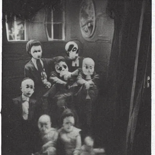 Image similar to spoooky alternate dimension, spooky photo, vintage photo, 1 9 2 0 s photo