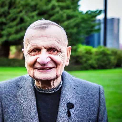 Image similar to outdoor portrait of a karol wojtyła smilling wearing stylish modern clothes, photo taken in 2 0 2 0, detailed, award winning photography