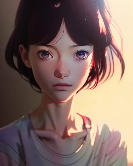 Image similar to beautiful! portrait of the popular girl, by katsuhiro otomo, yoshitaka amano, nico tanigawa, artgerm, greg rutkowski makoto shinkai takashi takeuchi studio ghibli, akihiko yoshida rendered with intense 3 d effect.