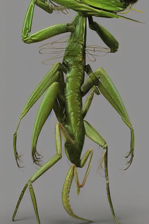 Prompt: a praying mantis kaiju, featured on artstation, cgsociety