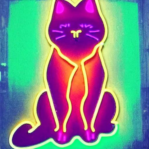 Image similar to neon cat