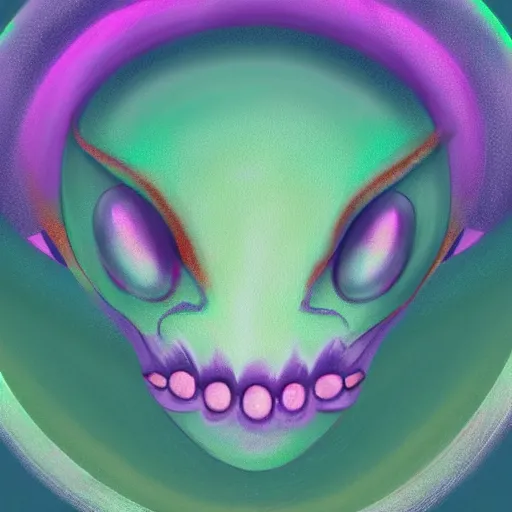 Prompt: an inquisitive alien creature, digital art