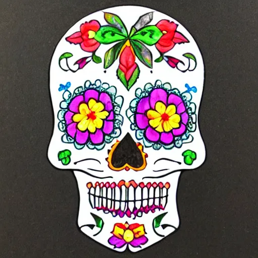 Prompt: sugar skull