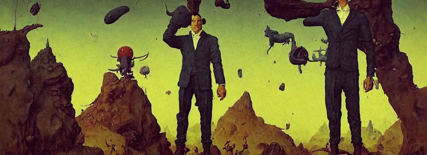 Image similar to full - body portrait surreal colorful clay fighting artstation rpg gentleman character concept art anatomy, action pose, very coherent and colorful high contrast masterpiece by norman rockwell franz sedlacek hieronymus bosch dean ellis simon stalenhag rene magritte gediminas pranckevicius, dark shadows, sunny day, hard lighting, reference sheet white! background