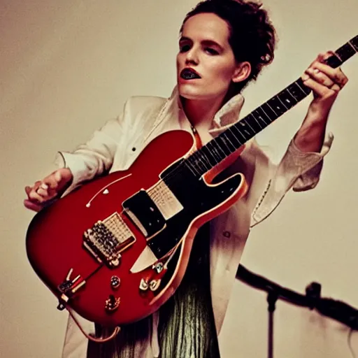 Image similar to Anna Calvi playing electric guitar by Jason Shawn Alexander