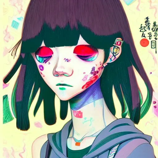 Image similar to personification of trashcan as a person, style of yoshii chie and hikari shimoda and martine johanna and studio ghibli, highly detailed