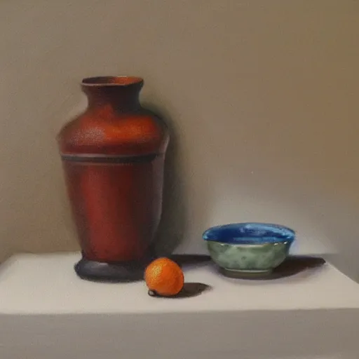 Image similar to still life painting by David Brown, matte,