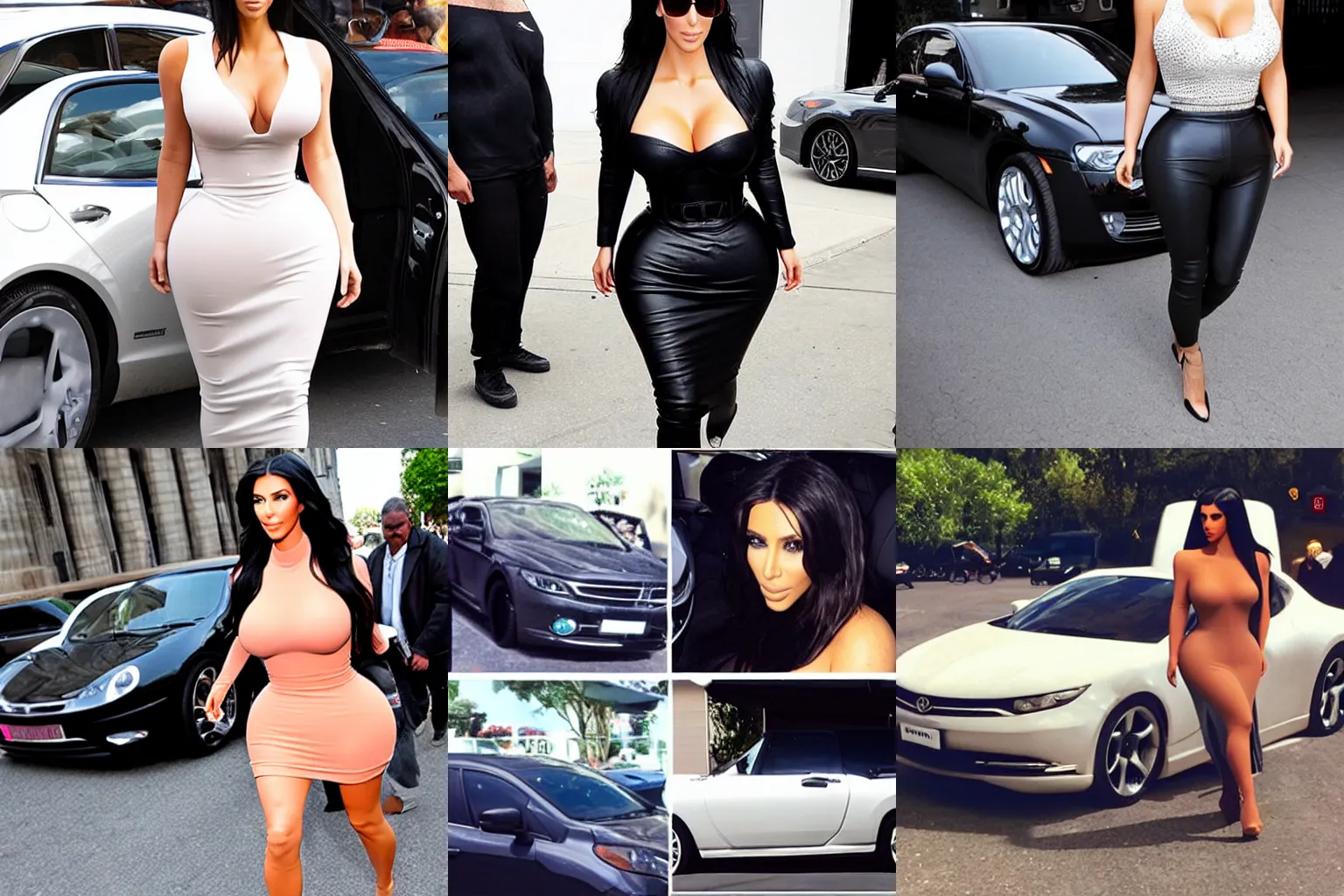 Prompt: kim kardashian as a car