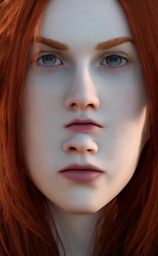 Prompt: Amy Pond, portrait, magical, mist, Doctor Who, symmetrical face, large eyes, hyper realistic, digital art, octane render, trending on artstation, artstationHD, artstationHQ, unreal engine, 4k, 8k