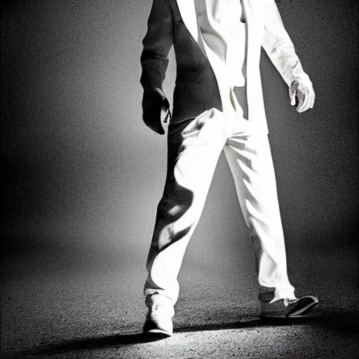 Image similar to walter white in a white suit, holding a pistol, cinematic still, dramatic lighting, harsh light and shadows