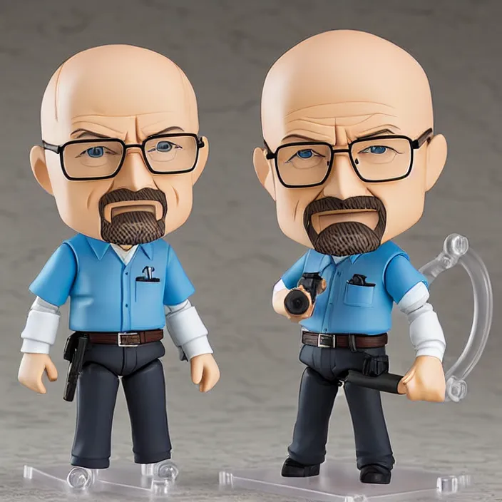 Prompt: Walter White, An anime nendoroid of Walter White, figurine, detailed product photo