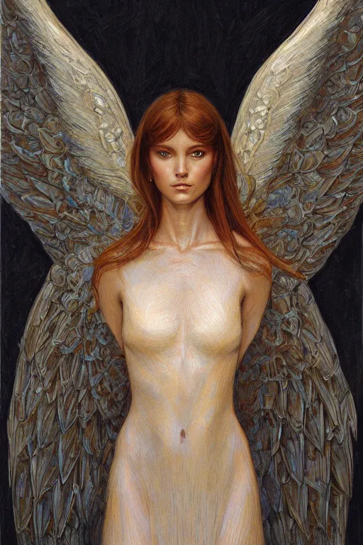 Prompt: portrait of an angel creature ( not a human ), by giancola, very detailed art, elegant, sophisticated, high resolution, smooth