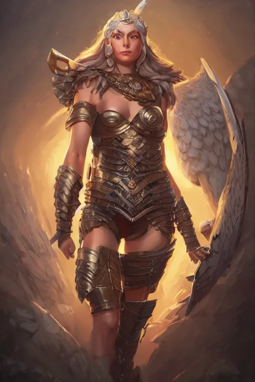 Image similar to amazon valkyrie athena, d & d, fantasy, portrait, highly detailed, headshot, digital painting, trending on artstation, concept art, sharp focus, illustration, art by artgerm and greg rutkowski and magali villeneuve