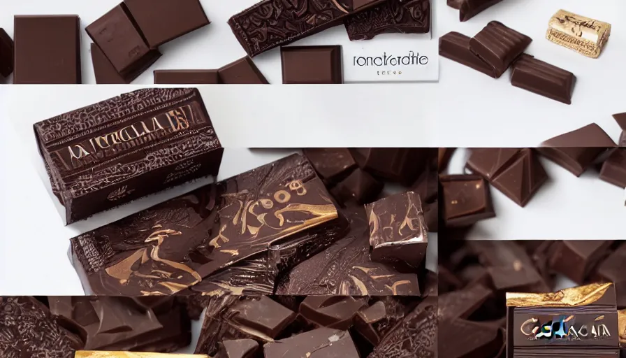 Image similar to a packaging design for a luxury chocolate bar