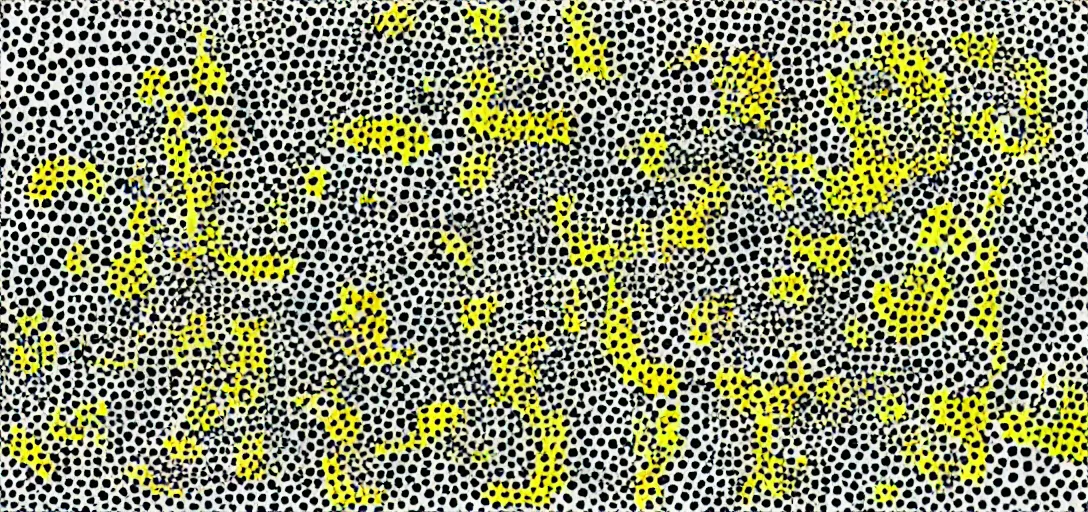 Image similar to morning sun by yayoi kusama