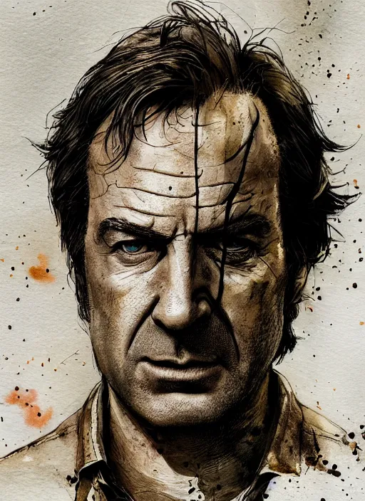 Prompt: portrait, Saul Goodman in the Last of Us universe, watercolor, dramatic lighting, cinematic, establishing shot, extremely high detail, foto realistic, cinematic lighting, pen and ink, intricate line drawings, by Yoshitaka Amano, Ruan Jia, Kentaro Miura, Artgerm, post processed, concept art, artstation, matte painting, style by eddie mendoza, raphael lacoste, alex ross