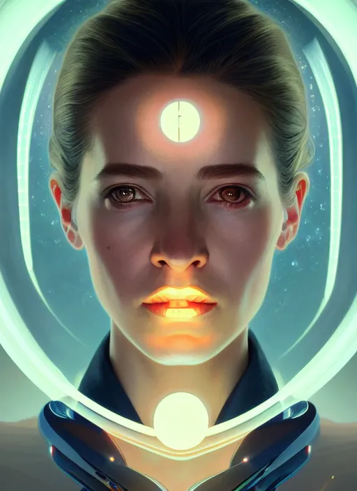 Image similar to symmetry!! portrait of simone de beauvoir female, chemisty, sci - fi, glowing lights!! intricate, elegant, highly detailed, digital painting, artstation, concept art, smooth, sharp focus, illustration, art by artgerm and greg rutkowski and alphonse mucha, 8 k