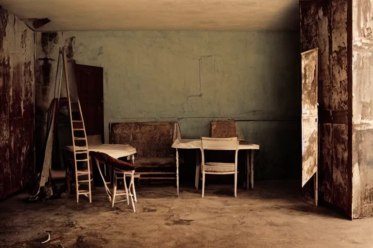 Prompt: liminal spaces, the back rooms, photographed by Annie liebovitz