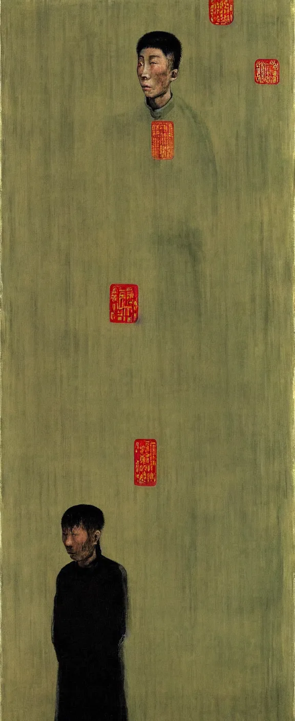 Image similar to chinese prisoner by peter doig, muted colors