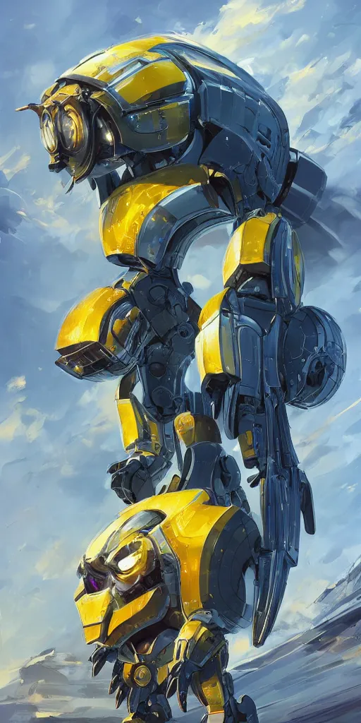 Image similar to character design scobolide scobolide whirlipede transformers rise of the beasts earth defense force tank beautiful biolight hdr cgi 4 k chrome car, alena aenami artworks in 4 k tribal robot helmet bumblebee artstation by jesper ejsing, by rhads, by feng zhu backpack ninja mask tripod collosus 2 0 2 3 megatron