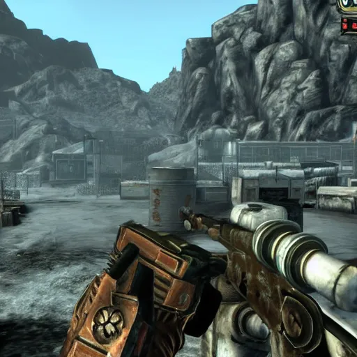 Prompt: Fallout New vegas in Russia, in-game screenshot