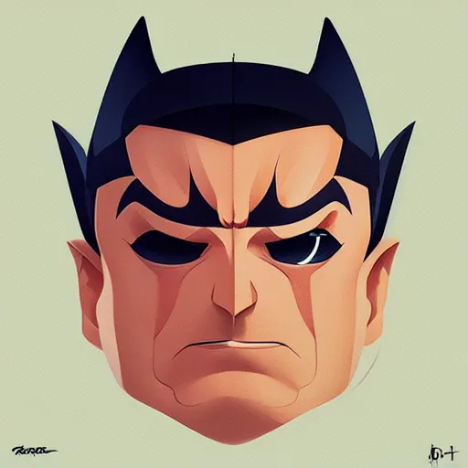 Image similar to face icon stylized minimalist batman : the animated series, loftis, cory behance hd by jesper ejsing, by rhads, makoto shinkai and lois van baarle, ilya kuvshinov, rossdraws global illumination