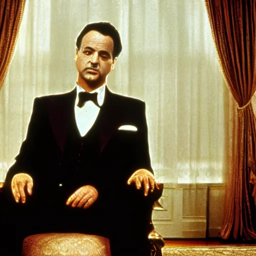 Image similar to bill murray plays the godfather, film still, promotional shot