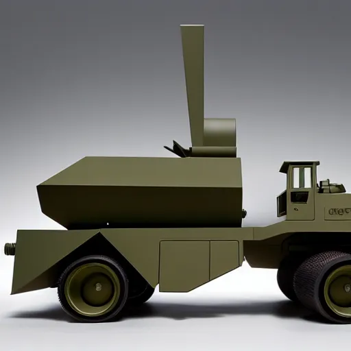 Prompt: jonathan ive dieter rams self propelled howitzer