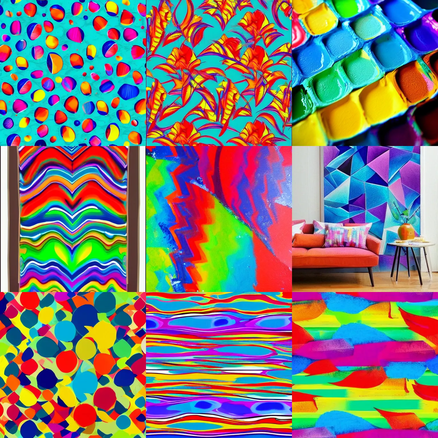 Prompt: awesome colorful paint pattern