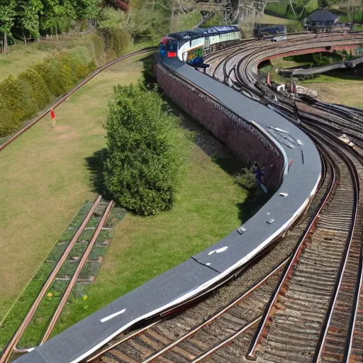 Image similar to large model railway viewed from above