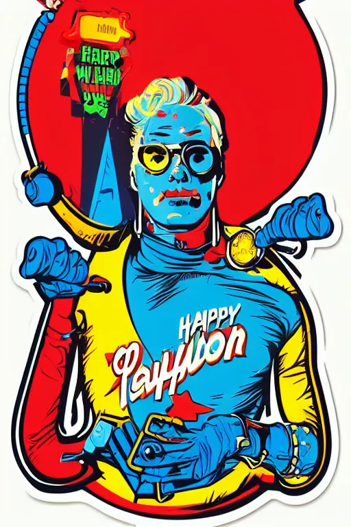 Image similar to happy python, 7 6 retro futurist illustration art by butcher billy, sticker, colorful, illustration, highly detailed, simple, smooth and clean vector curves, no jagged lines, vector art, smooth andy warhol style