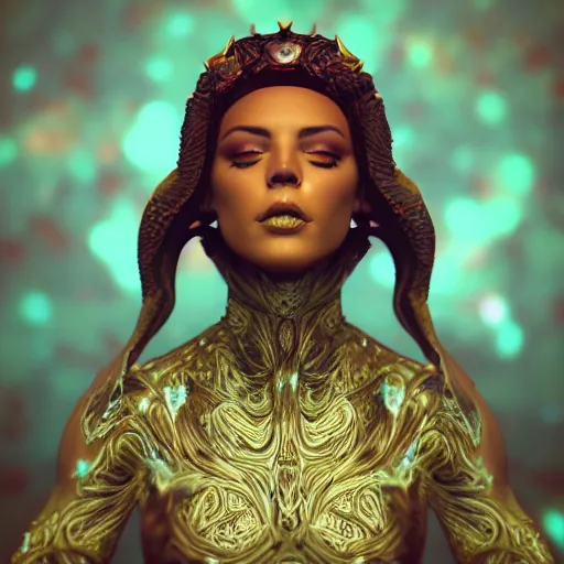 Image similar to the nebula queen, 4 k, intricate detailed, jaw dropping, gorgeous, surreal, octane render