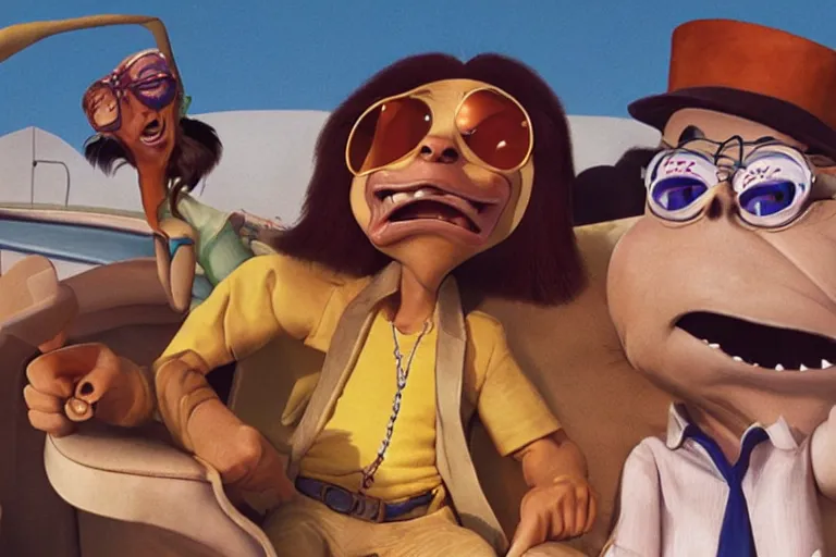 Image similar to dreamworks animation studios remakes fear and loathing in las vegas