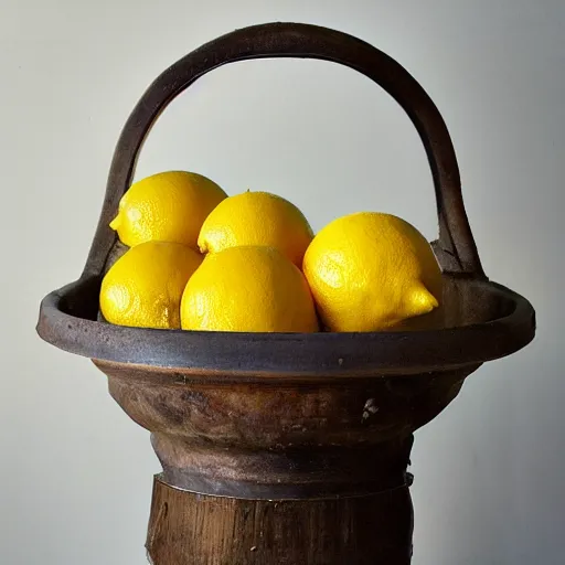 Prompt: chest full of lemons, beautiful light