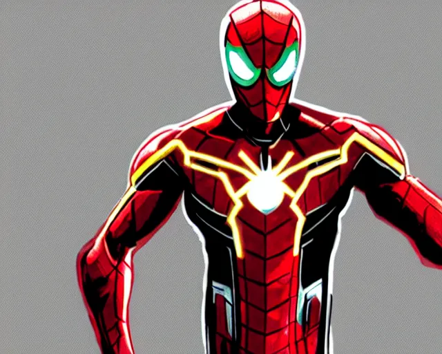 Image similar to sketch of the mcu iron spider